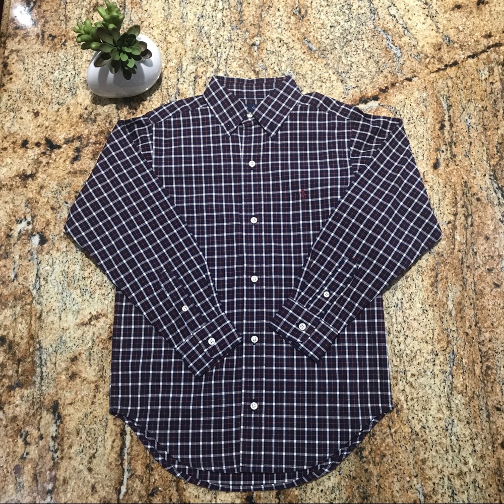 Ralph Lauren - boys plaid dress shirt size 6